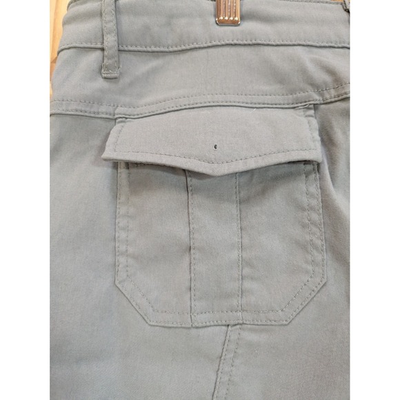 Prana Breathe Convertible Pants Shorts Women 10 Gray Hiking Trail No Back Button - Picture 6 of 15